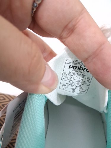 kid's umbro soccer football cleats - size 13 - White/teal (style: 1985170) image 4