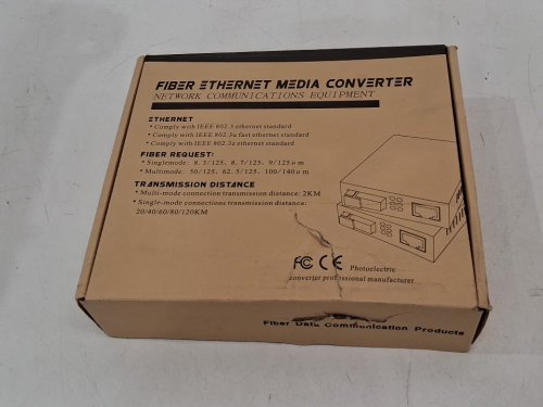 Fiber/T Transceiver 10/100/1000 Base-Tx & 1000Base-Fx Fiber Media Converter - black image 2