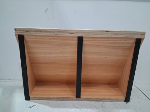 strongtek wooden 25° slant board for squats & knee training - 1000lbs max - black/natural (model: bp-4) image 3