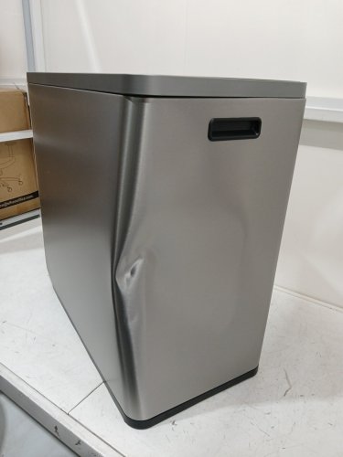 EKO ECOCASA PLUS DUAL COMPARTMENT STEP TRASH CAN WITH REMOVABLE LINERS - 42L PER SIDE (84L TOTAL) - GREY/BLACK (MODEL: 1925451) image 12