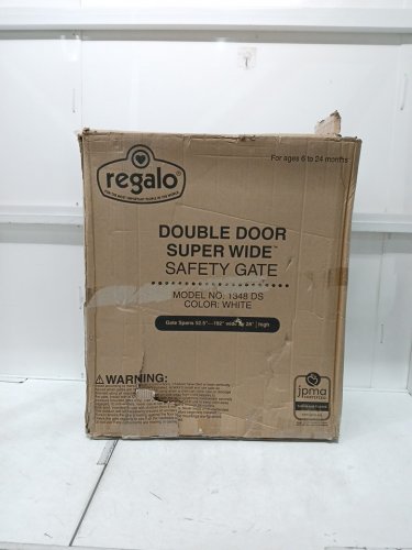 regalo double door super wide safety baby gate/play pen - 8 panels - 52.5" - 192" x 28" - white (model: 1348DS) image 2