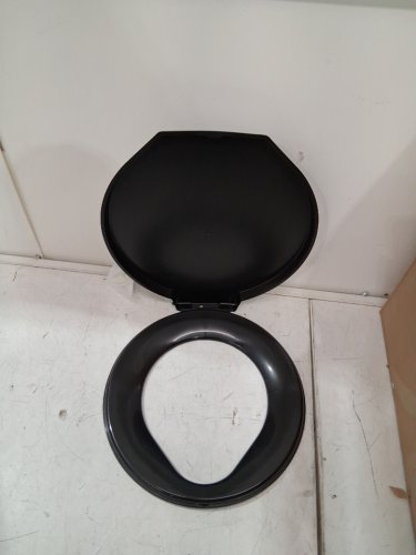 72 HRS Premium Portable Camping Toilet Seat with Lid AND 20L BUCKET for Camping, Hiking, Emergencies - BLACK image 2