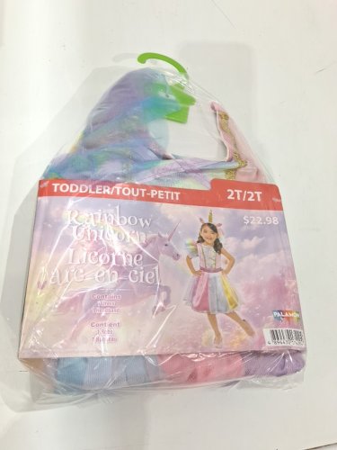 2PC GIRL'S PALAMON RAINBOW UNICORN COSTUME - 2T - MULTICOLOURED image 2