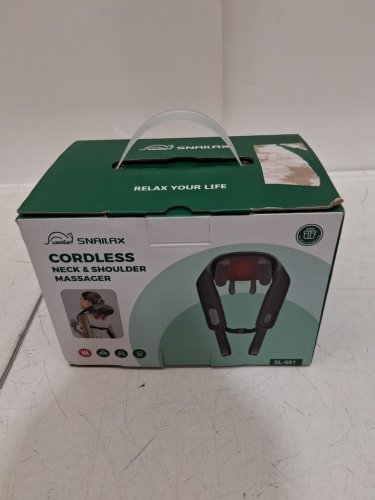 Snailax 4D Deep Kneading Handheld Cordless Neck & Back Massager - black/grey (model: sl-681) image 2