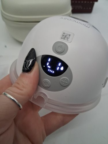 momcozy hands free wearable breast pump - 3 modes and 9 levels - white/red (model: m5/bp380) image 7