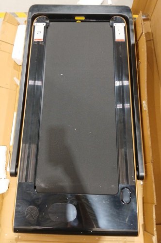 costway superfit folding treadmill with APP speaker - 7.5MPH - 2.2HP - 52.5" x 44.5" 26" - black/champagne yellow (model: sp37592sh-ye) image 4