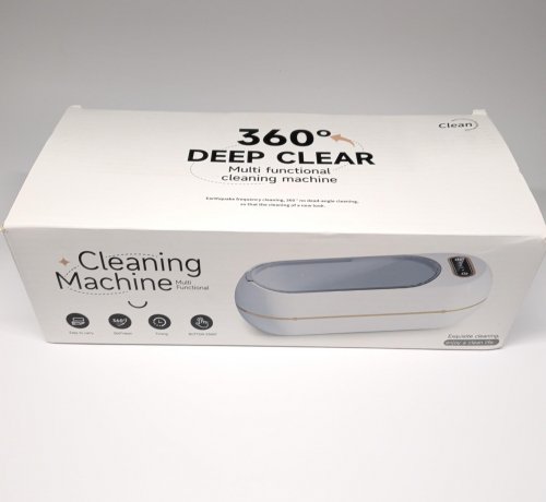Portable Ultrasonic Cleaner for Glasses, Jewelry and more - 3 Timer Modes, USB-C Rechargeable Battery, 48000Hz, 400ml Capacity - White image 3