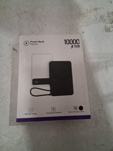 Wireless Portable Magnetic Power Bank - 10,000mAh - Black - (Model: P25) image 2