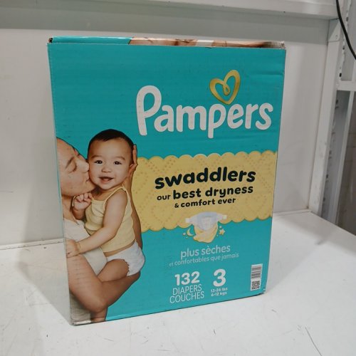 132PK PAMPERS SWADDLERS BEST DRYNESS DISPOSABLE DIAPERS - SIZE 3 - (16-28LBS) image 3