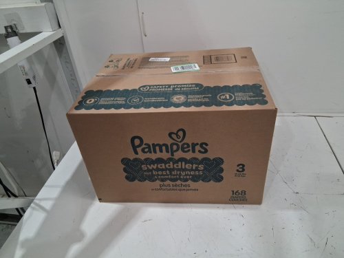 168PK PAMPERS SWADDLERS DISPOSABLE DIAPERS - SIZE 3 (13-26LBS) image 2