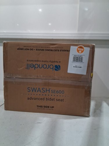 brondell swash electric bidet toilet seat with heat functions & remote control - elongated - white (model: SE600-eW) image 2