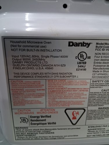 Danby Countertop Microwave - 900W - 0.9 CUFT - BLACK/STAINLESS STEEL - (MODEL:DBMW0925BBS) image 6