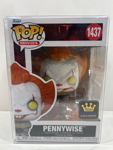 Funko pop! **funko specialty series exclusive** movies: it - pennywise vinyl figure (#1437) **plastic protector cover** image 3
