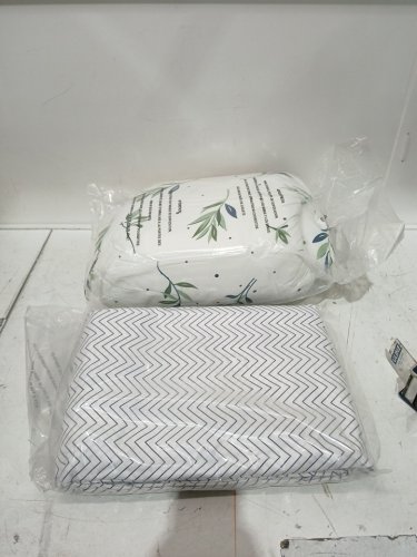 7pc EMME comforter set with sheets - queen - botanical leaves/green image 3