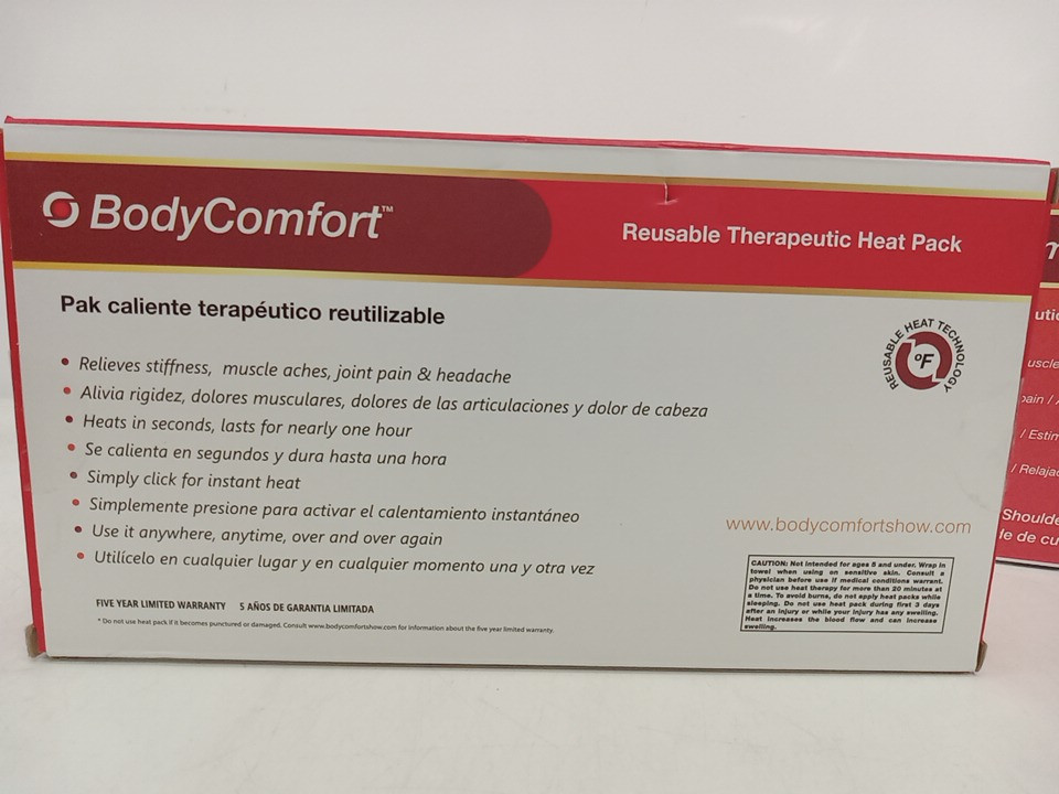 2 body comfort reusable therapeutic heat packs for soothing relaxation and pain relief for neck & shoulder - extra large (model: 1656641) image 3