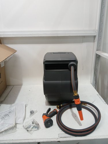 ROYWEL Automatic Rewind Wall-Mounted Outdoor Hose Reel - 5/8" 100FT - GREY (MODEL : ry-hr58100) image 3