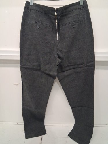 men's weston jon boucher Havana Comfort Linen Slim Fit Pants - size 34 - charcoal pebble image 3