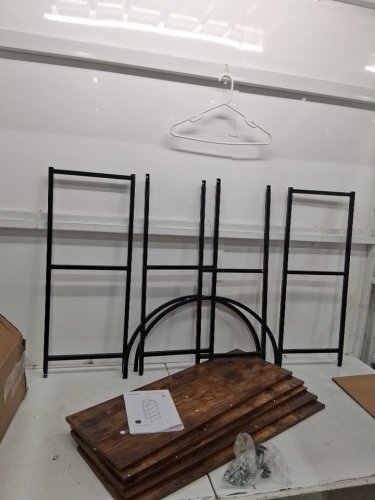 Arbuxzuy 5-Tier Arched Bookshelf - 71" X 31" X 11.8" - RUSTIC BROWN - (MODEL:ZY2893/BS004A) image 4
