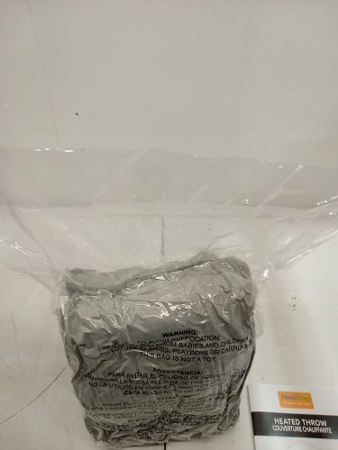 TEXCITING ELECTRIC HEATED WAFFLE THROW BLANKET WITH 6 HEAT SETTINGS AND AUTO-OFF - 50" X 60" - GREY image 4