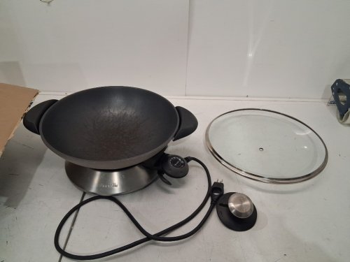 breville plug in hot wok- 15 precision heat setting - 14" - grey (model: BREBEW600XL) image 2