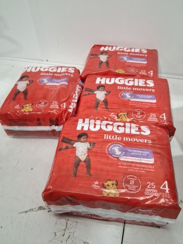 92PK HUGGIES LITTLE MOVERS DIAPERS - SIZE 4 - WHITE image 3