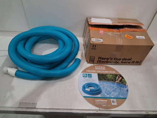 INTEX Pool Vacuum Hose Replacement Compatible with Above Ground Pools - 1 1/2" X 25FT -BLUE/WHITE (model: 29083E) image 2