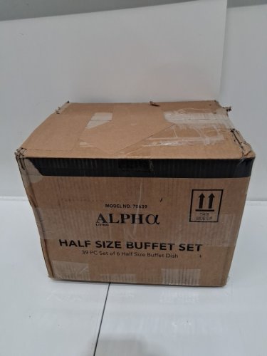 39pc alpha living Disposable Chafing warming Dish Buffet Set - silver image 2