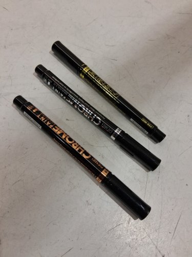 3pc Demei HIGH GLOSS LIQUID CHROME MARKERS - 0.7MM - SILVER / BRONZE / GOLD image 3