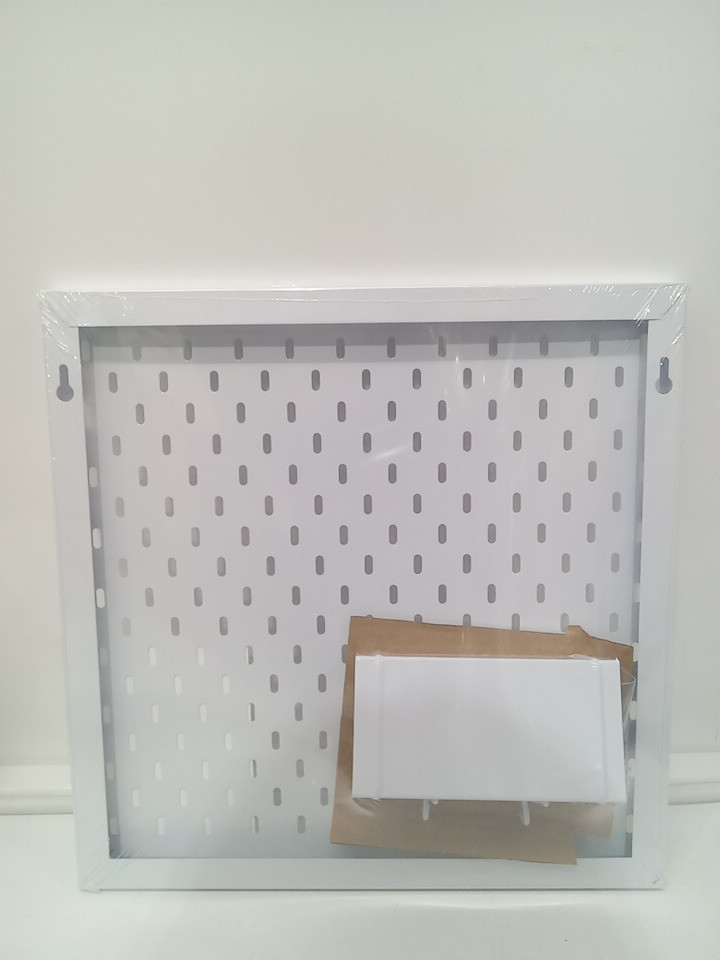 4 SMALL WALL-MOUNT PEGBOARD ORGANIZER WITH ACCESSORIES - 11.75" - White image 4