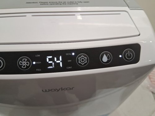 Waykar Dehumidifier with Auto or Manual Drainage - 0.6gal Water Tank Capacity - covers 2000 sq.ft - white (model: pd160b-pro) image 5