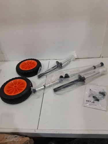 ALUMINUM FOLDABLE KAYAK DOLLY/TRAILER CART - 10" WHEELS/280LBS MAX - BLACK/ORANGE - (MODEL: Y02017) image 3