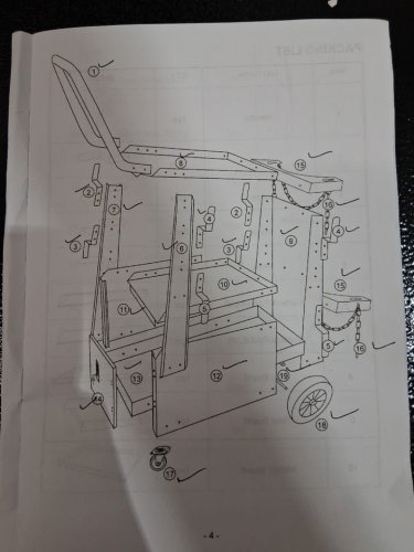 2-Tier Heavy Duty Welding Cart with Anti-Theft Lockable Cabinet and safety chains  - 265LBS max - black - (model: wt-79) image 3