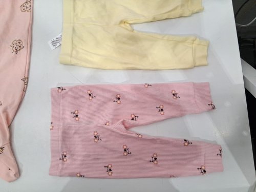 4 assorted baby CLOTHES - ONESIE AND PANTS - 9m - PINK/ORANGE/YELLOW/PURPLE image 4