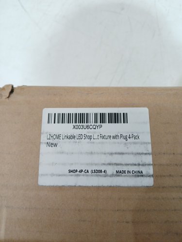 4pk lzhome linkable led shop lights - 4ft 40w 4500lm 5000k - white (model: shop-4p-ca / lsd08-4) image 6