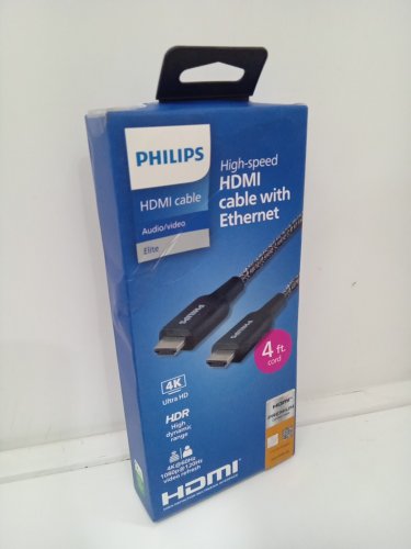 Philips Elite Premium High-Speed HDMI Cable with Ethernet - 4FT - Black (Model: SWV6120P/27) image 2