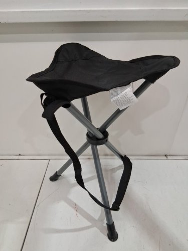 Amazon Basics Collapsible Camping Stool - 225LBS CAP - 19.5" x 15.2" x 15.2"  - Black (Model: ‎AMZ-U300) image 3