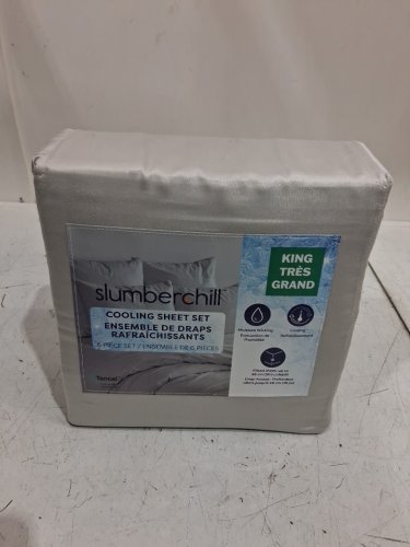 6PC slumberchill cooling sheet set - king - grey (style : 1796336) image 3