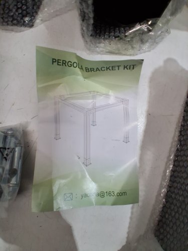 8PC IRON PERGOLA BRACKETS KIT WITH BRACKETS 3-WAY RIGHT ANGLE CORNER BRACKETS - BLACK (MODEL: SSAC8) image 4