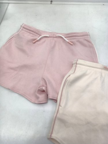 2PK MILES THE LABEL SHORTS - SIZE 10/12 LARGE - PINK/BEIGE image 2