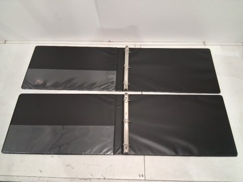 2PK Easyview Premium D-Ring Binders with Clear-View Covers - 11" x 17" x 1" - Black image 4