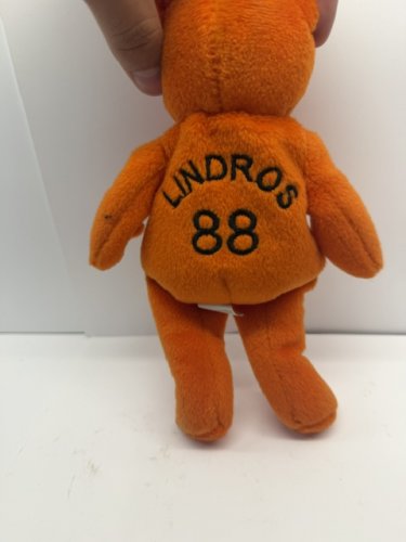 SALVINO'S BAMMERS NHL ERIC LINDROS Philadelphia Flyers #88 9" PLUSH, ORANGE image 3