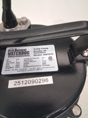 the basement watchdog Submersible Sump Pump- 3/4HP 5,300GPH (model:BWT075) image 4