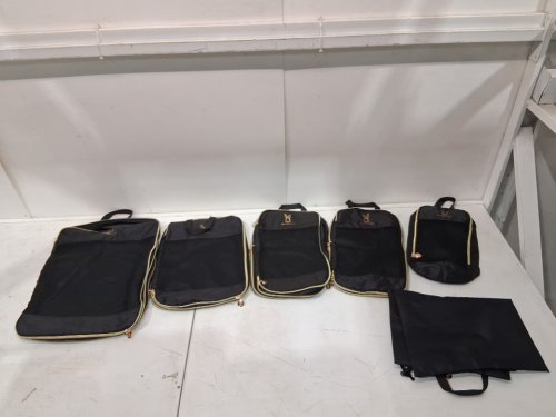 6PC BUNNYCHILL Expandable Compression Packing Cubes - ASSORTED SIZES - black image 2