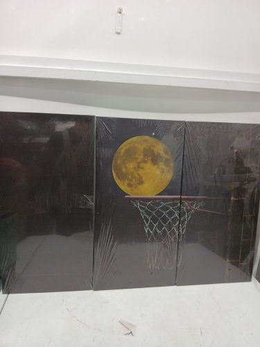 3PC TUMOVO Wall Decorations basketball at night - 36" X 24" - multicolor image 4