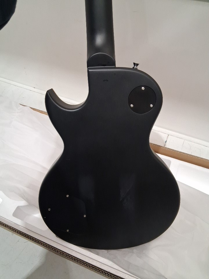Leo Jaymz 39" Full Size Leo Jaymz Single Cut Curved Top Electric Guitar - black image 7