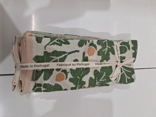 6PK Made in Portugal Kitchen Towels - 20" X 28" - GREEN/BIEGE/BROWN (MODEL: 3400770) image 2
