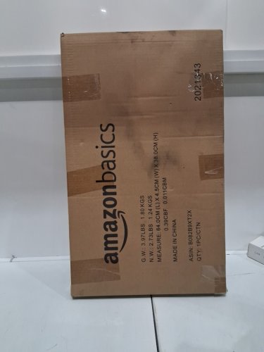 Amazon basics compact tabletop ironing board with foldable legs - 25" x 1.77" x 14.9" - green/white image 2