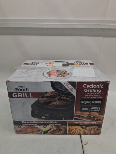 Ninja Foodi 6-in-1 Indoor Grill & Air Fryer with Cyclonic Grilling - 500°F - 43.6" x 36" x 28" - Black/Silver (Model: EG201C ) image 2