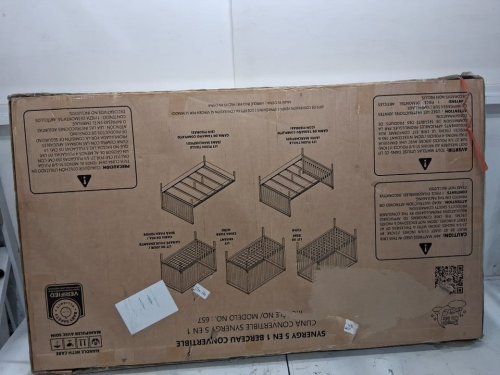 dream on me synergy 5-in-1 convertible crib - 39" x 29" x 53" - white (model: 657) image 5