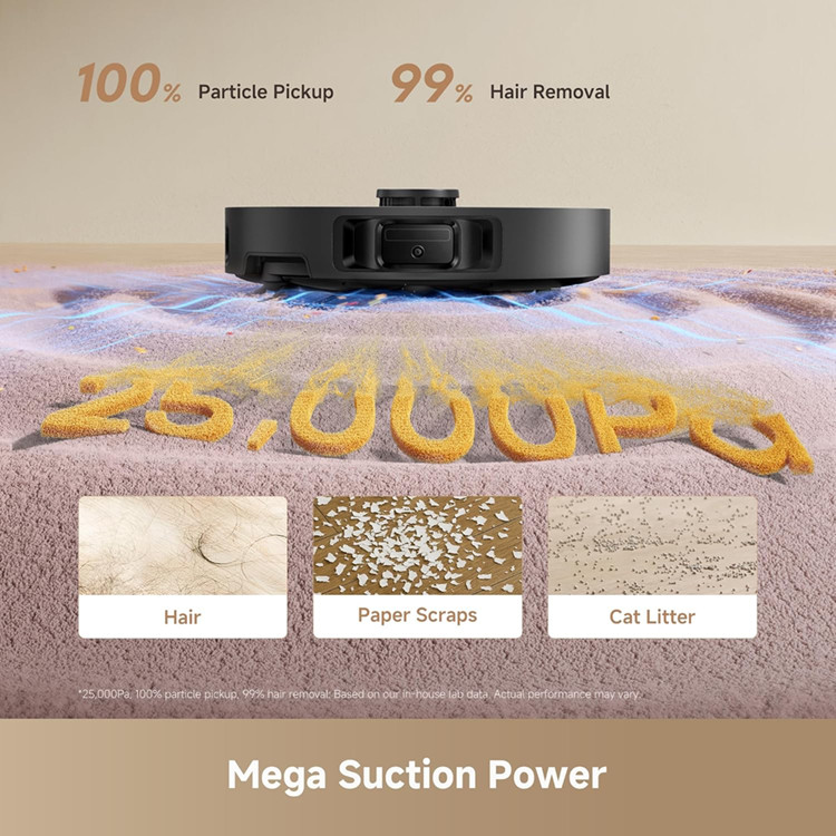 DREAME L40 Ultra Gen 2 Robot Vacuum and Mop - 25,000Pa Suction, Voice & App Control - WHITE - (Model: RLL53SE) image 2